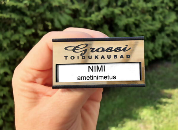 Nimesilt, metallik hõbe/kuld vahetatav - Image 2