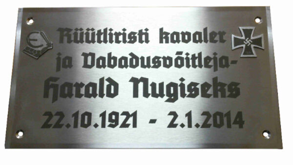 Roostevaba mälestusplaat