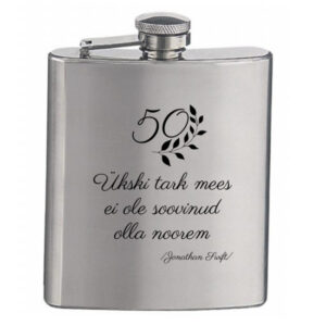 Tekstiga 200 ml taskupudel