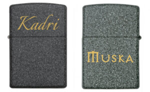 Kivimustriga matt zippo