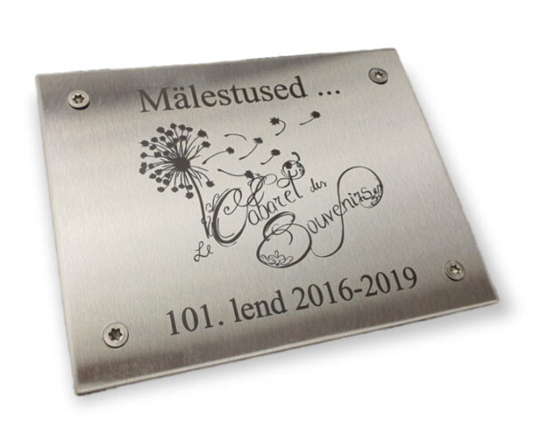 Graveeritud plaat pingile- lisa oma mõõt