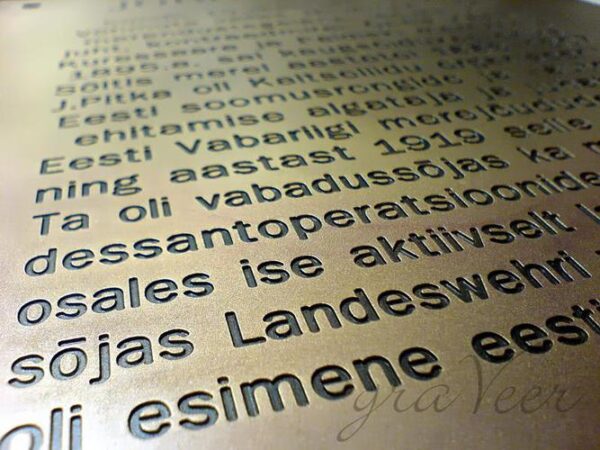 Messingist vanutatud silt - Image 2
