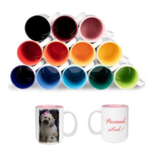 Värvilise sisuga tassid, 330ml.,nõudepesumasinakindlad