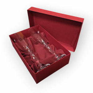 Šampusepokaalide karp- punane, sinine või must