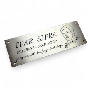 Roostevaba silt oma joonistusega